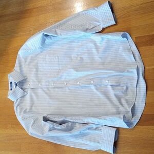 Damon Wrinkle Free Ultra Pinpoint Button Down Men's Dress Shirt, 16